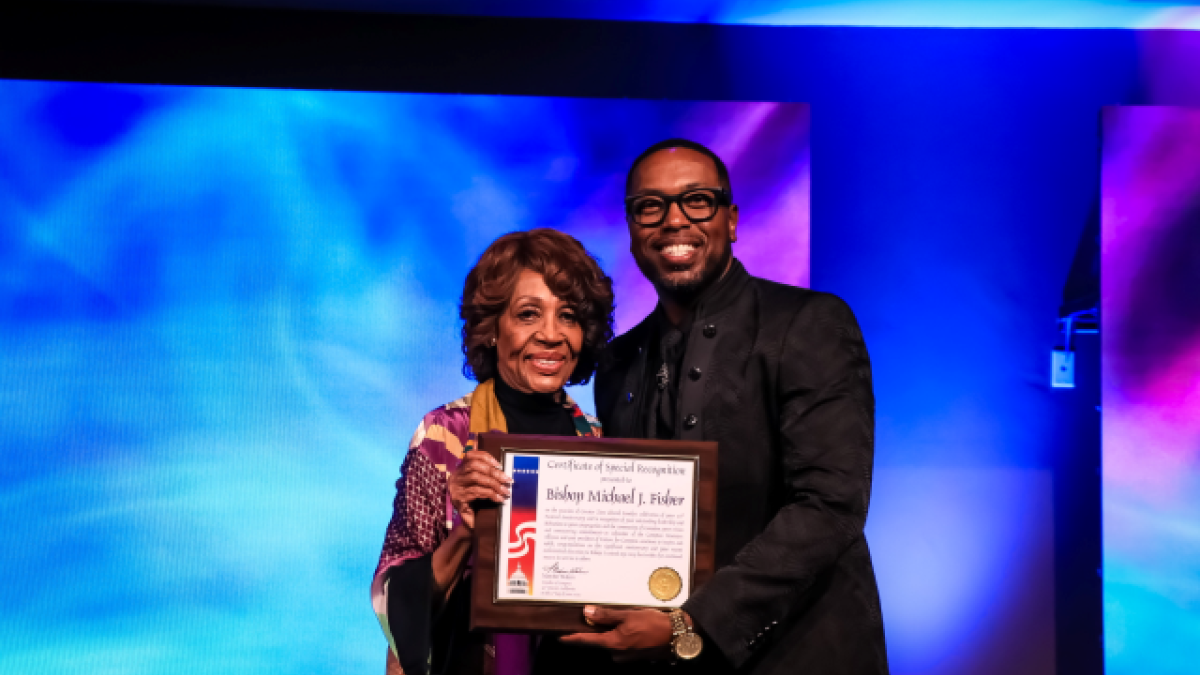 Congresswoman Maxine Waters Celebrates Bishop Michael J. Fisher’s 20th Pastoral Anniversary And Elevation To Bishop