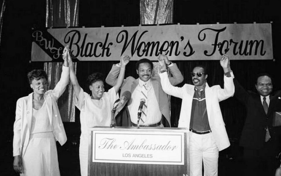 Representative Waters and Rev. Jesse Jackson 