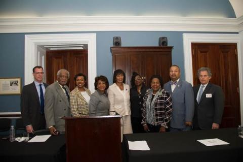 Congresswoman Waters Welcomes Jamaican Prime Minister Portia Simpson Miller at Reception with CBC Chairman G.K. Butterfield &amp; Congresswoman Yvette Clarke