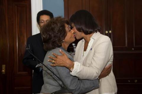 Congresswoman Waters Welcomes Jamaican Prime Minister Portia Simpson Miller at Reception with CBC Chairman G.K. Butterfield &amp; Congresswoman Yvette Clarke