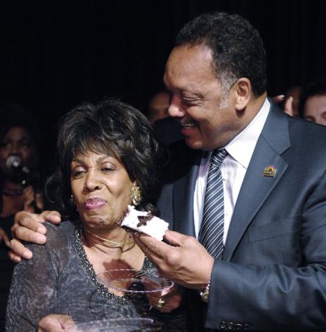 Representative Waters and Rev. Jesse Jackson 