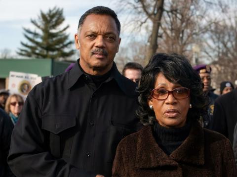 Representative Waters and Rev. Jesse Jackson 