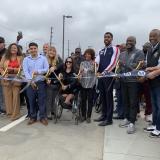 CONGRESSWOMAN MAXINE WATERS HELPS OPEN LA METRO’S RAIL TO RAIL TRANSPORTATION CORRIDOR IN SOUTH LOS ANGELES 