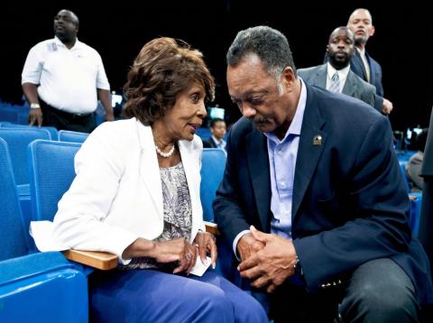 Representative Waters and Rev. Jesse Jackson 